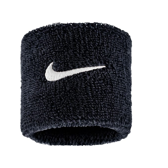 Nike Klassieke Swoosh Zweetband (Set van 2) (Zwart)