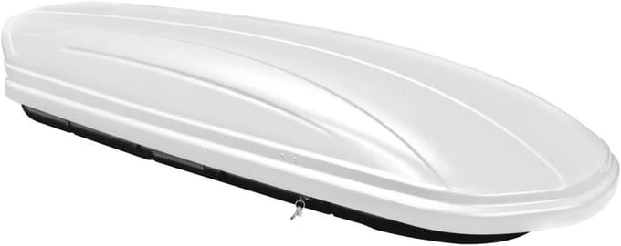 Famanu - Dakkoffer, dakkoffer, bagagebox, afsluitbaar, wit, 320 liter
