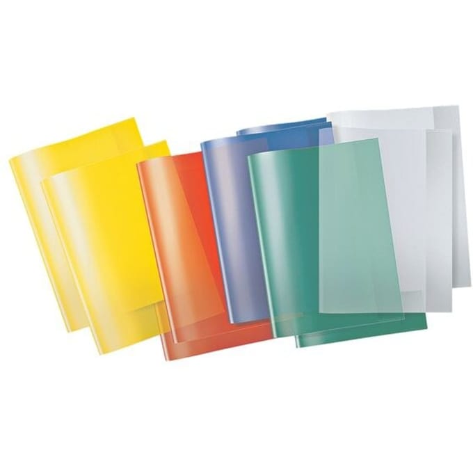 Heftschoner 10er Set A4 transparent (5 Farben)