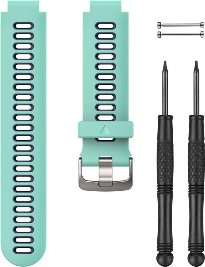 Garmin Forerunner 735 Siliconen Vervanging Horlogebandje - Polsbandje - Wearablebandje - Turquoise/Zwart