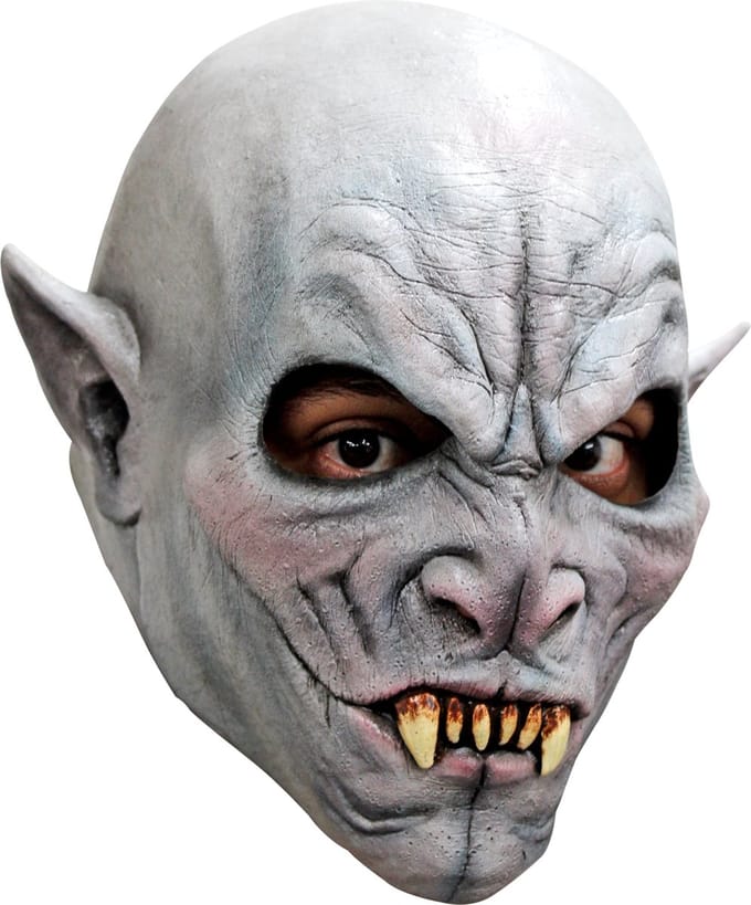 Partychimp Hoofdmasker The Count Latex Grijs One-size