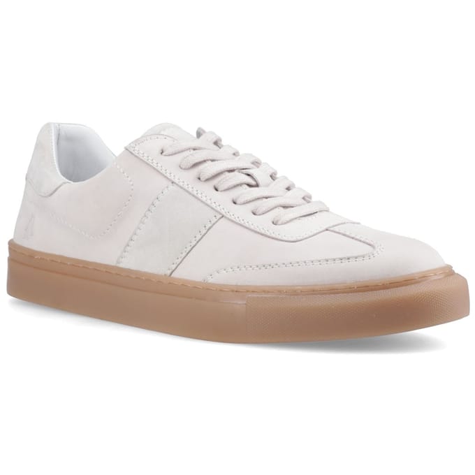 Hush Puppies Riley Suède Heren Witte Sneakers