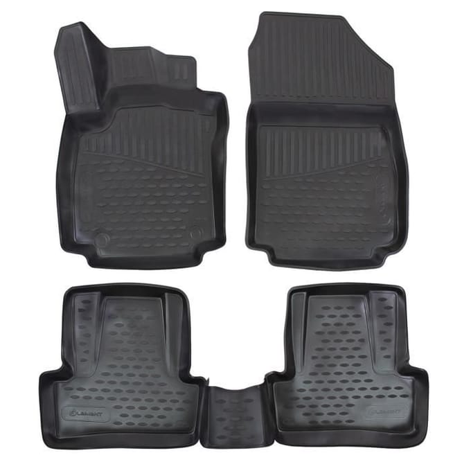 J&amp;J AUTOMOTIVE | Tapis De Sol En Caoutchouc 3D Exclusive Pour Renault Clio 4 2012-2019 zwart