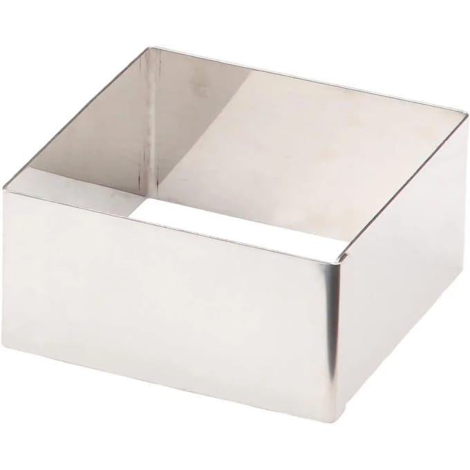 Vierkante roestvrijstalen gebaksring Lacor 8x8 cm