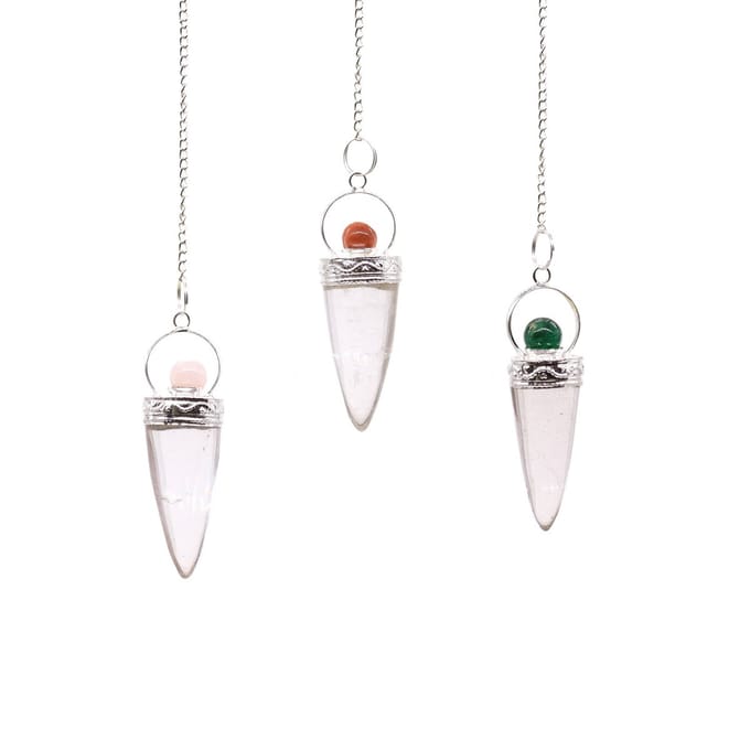 Bergkristallen kegel & zilveren ring - Assortiment