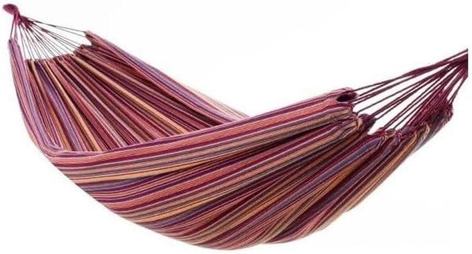 Kinderhangmat - Hangmat kind - Buiten ontspannen - UV & regenbestendig - 300 cm lengte - Paars gestreept