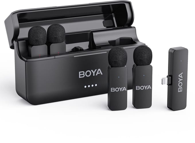 BOYA BY-V4D microfoon Zwart Microfoon met bevestigingsclip