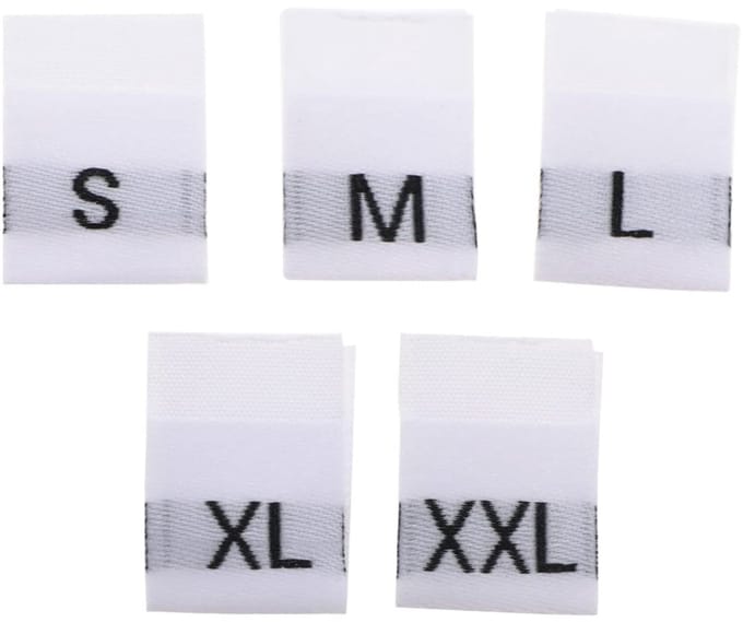 Vt products - Kleding Maat Etiketten - Polyester Labels - 500 Stuks