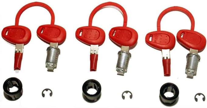 Accessoire topkoffer GIVI voor Motor Givi Z228 / Set 3 slotcilinders 6 sleutels Nieuw