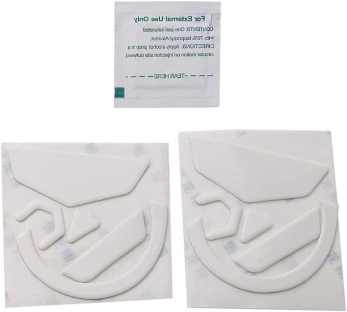 Muisvoetjes Vervanging - Glide Stickers - Soepeler Glijden - PTFE Materiaal - 0.6 mm Dikte - Wit