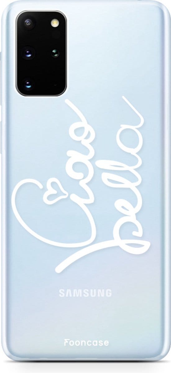 Fooncase Hoesje Geschikt voor Samsung Galaxy S20 Plus - Shockproof Case - Back Cover / Soft Case - Ciao Bella!