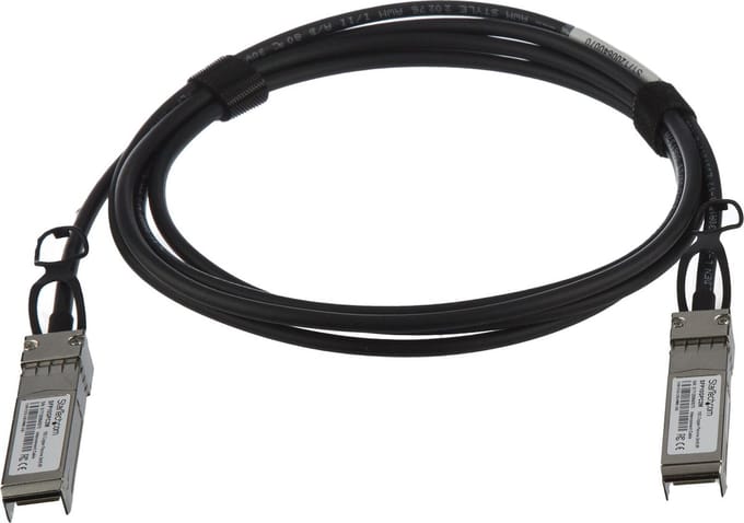 StarTech.com MSA Compliant SFP+ Direct-Attach Twinax Cable - 2 m (6.6 ft.) - 10GBase direct attach cable - 2 m - black - Zwart - 2m