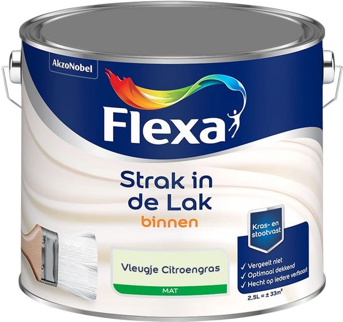 Flexa - Strak In De Lak Binnenlak Mat - Vleugje Citroengras - Mengverf - 2,5 L