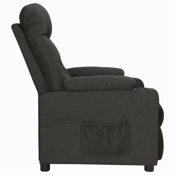 vidaXL - Fauteuil - verstelbaar - stof - zwart