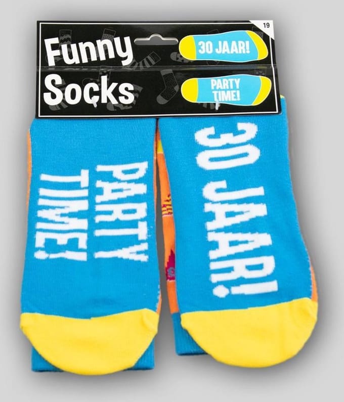Funny Socks - Cadeau voor 30 jaar - 2 paar