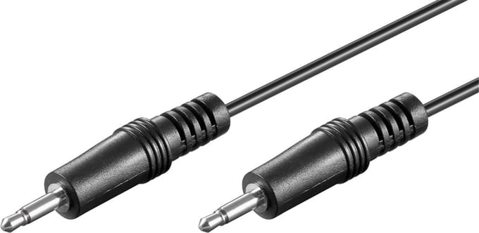 Goobay 3,5mm Jack mono audio kabel - zwart - 1,2 meter