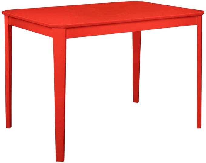 Trend-Eettafel - Heveahout Rood