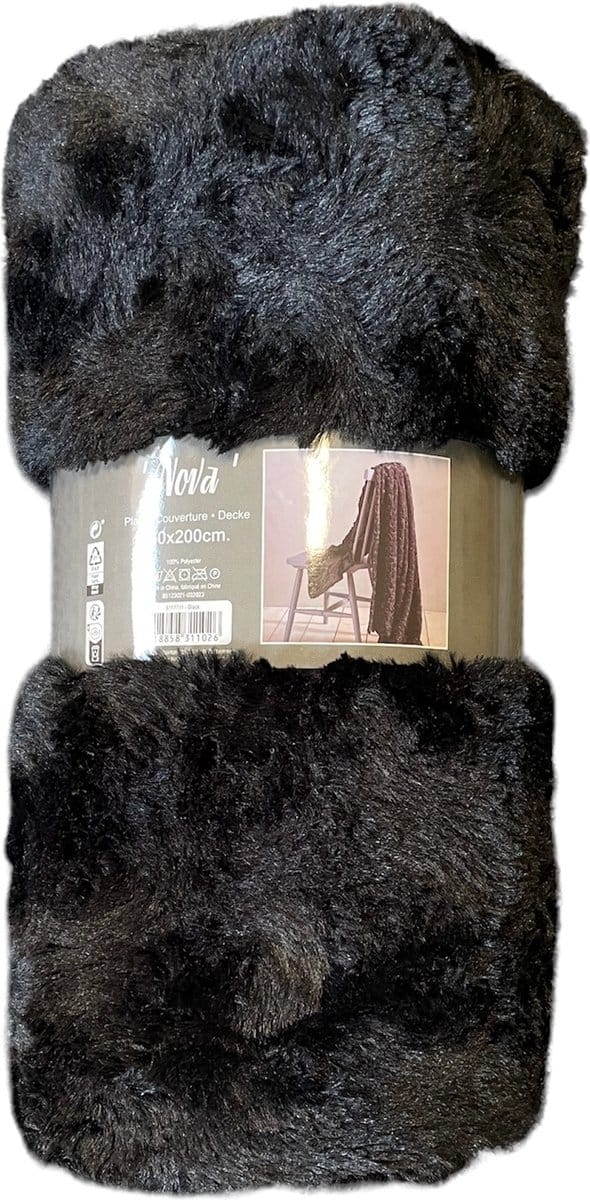 Nova plaid - Deken - 150x200cm - Black - Zwart - Superzacht