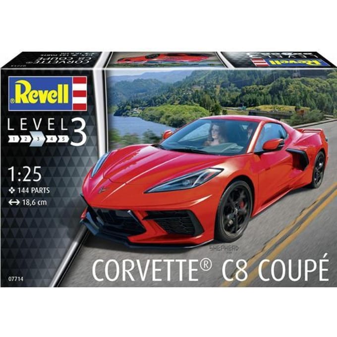 Revell Modelbouwpakket Auto - 07714 Chevrolet Corvette C8 Coupe - Sport Auto Plastic - 1:25 - Modelbouw