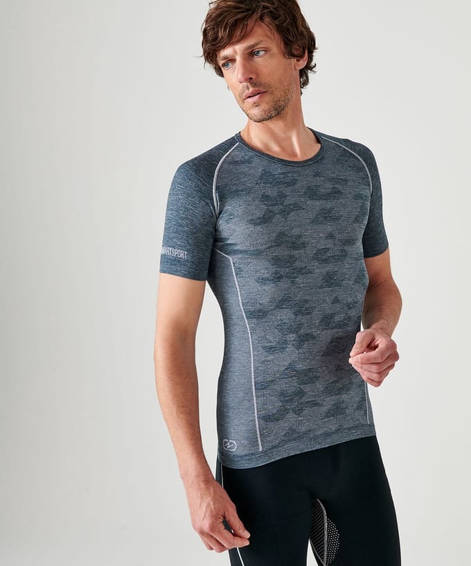 Damart - Heren-T-shirt Dynamic Climatyl - Heren - Grijs - S/M