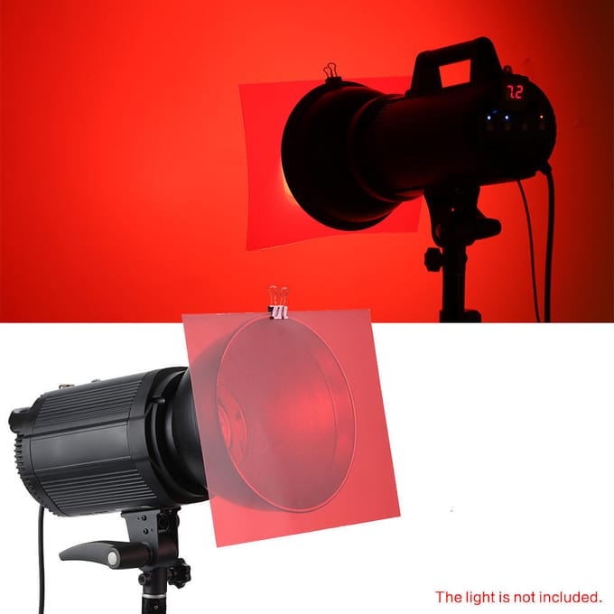 6 stuks Transparante Verlichting Kleurcorrectie Gel Sheets Filters voor Flash DD black