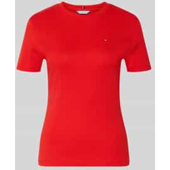 Slim fit T-shirt van puur katoen