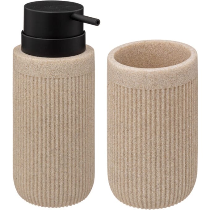 Casa di Elturo Badkamer set nordic stone zeeppompje & beker -