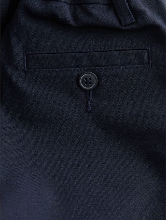Next - Jongens - Formele skinny schoolbroeken met stretchy elastische tailleband - Blauw