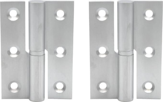 Paumelle - 70x50mm - Messing mat chroom - Rechtsdraaiend - 2 stuks