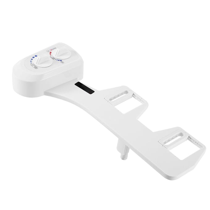 Intelligente Toilet Bidet Set met Dubbele Draaiknop Niet-Elektrisch Zelfreinigend Enkele Sproeier Bidet white