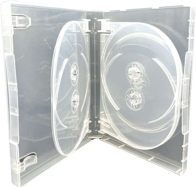 Dailygoods- DVD Case 27mm - 7 Disc Houder - Slimme Opbergoplossing - Transparant Ontwerp - Efficiënte Multimedia Opslag - Hoogwaardige Kwaliteit