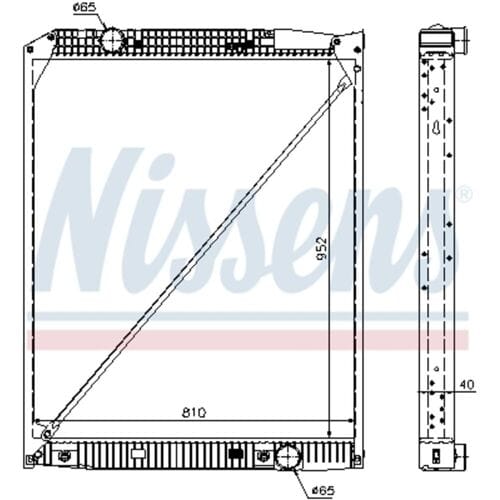 Radiator, motorkoeling NISSENS 62649A