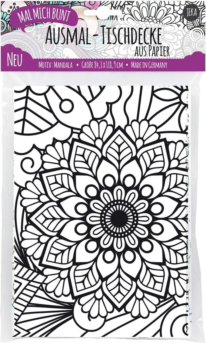 XXL groeps kleurplaat - Mandala (120 x 85 cm)