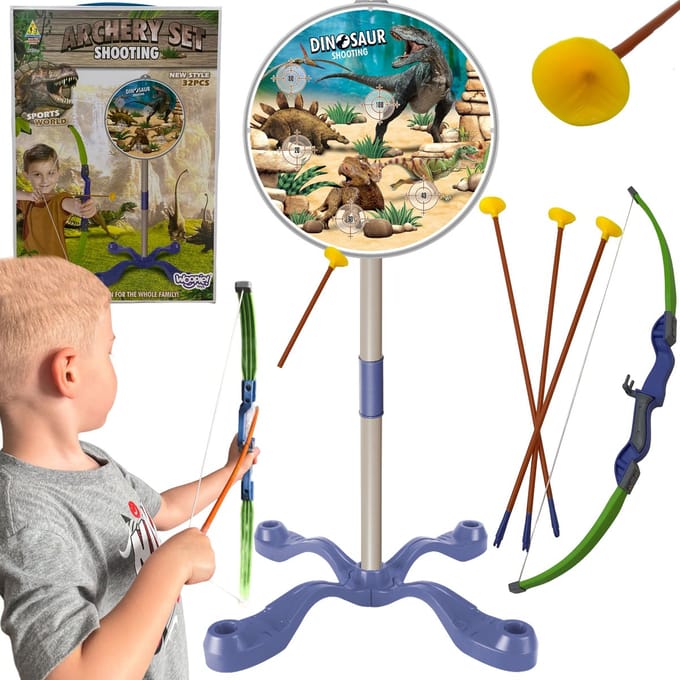 Woopie Little Archer Set Dinosaurussen Boog Pijlen Schild 32 St. - UNI