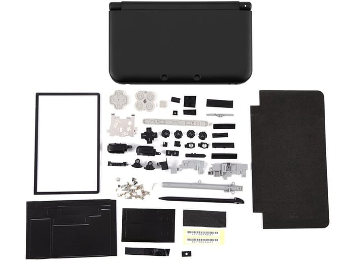 Dailygoods - Replacement Case - Vervangingsset voor 3DS XL - Stevig en Compact - Zwart - Professionele Behuizing - Geschikt voor Console - Com...