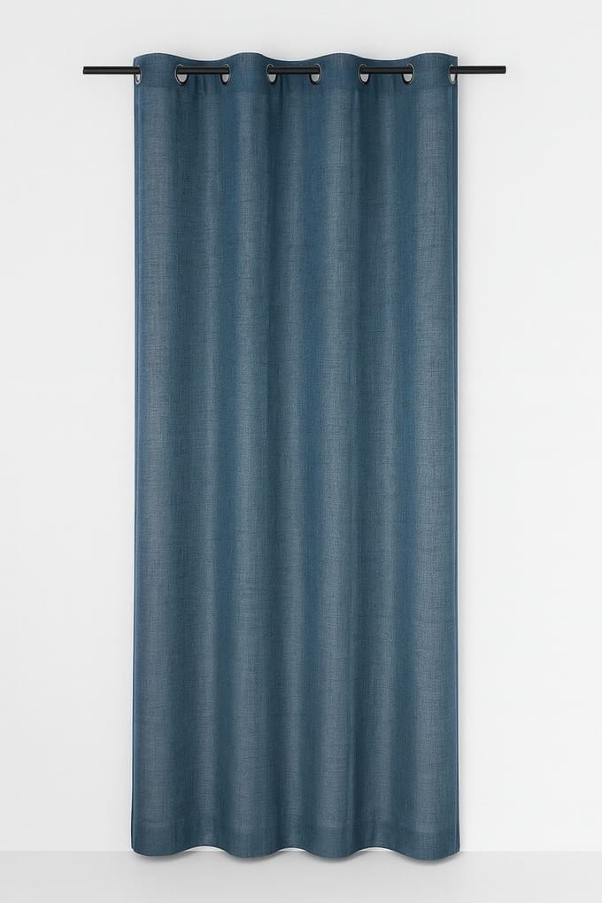 Edera voorhang gordijn petrol 8 Rings 135 x 260 cm