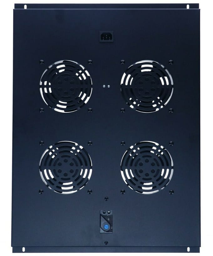 DSIT Fan-pakket met 4 ventilatoren en thermostaat geschikt voor 800mm diepe staande serverkasten - serverbehuizing - serverrack