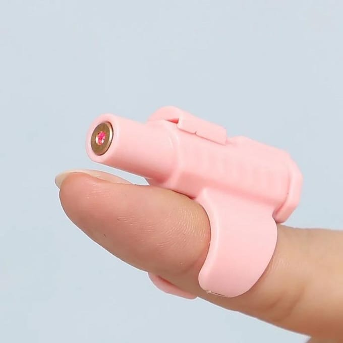 Draagbaar mini-laserkattenspeelgoed - Vingermouwontwerp voor interactief spelen en eindeloos plezier blauw