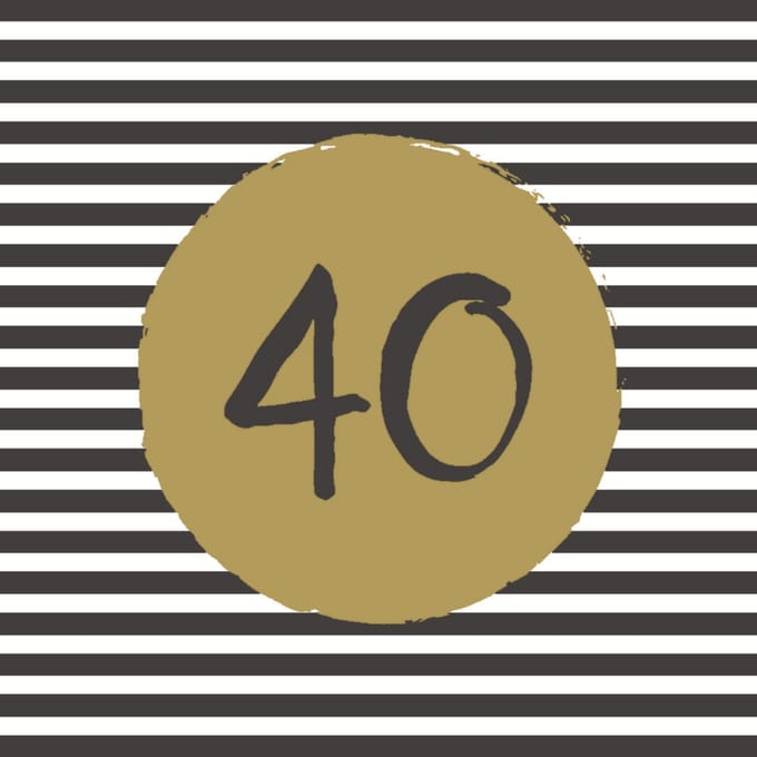 Servetten 40th Birthday 33x33 cm
