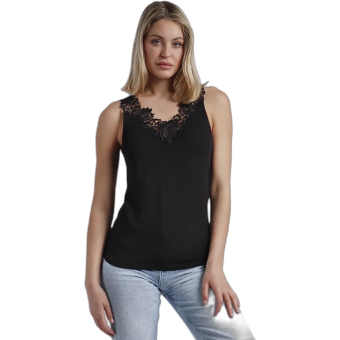T-shirt met guipure hals vrouw Admas