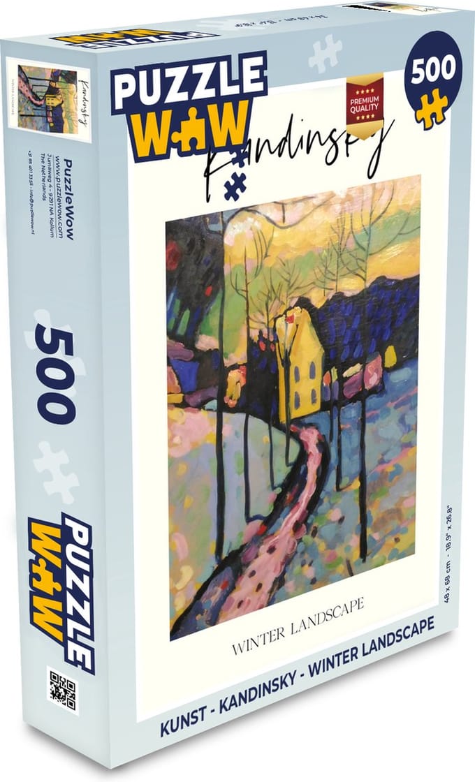 Puzzel Kunst - Kandinsky - Winter landscape - Legpuzzel - Puzzel 500 stukjes