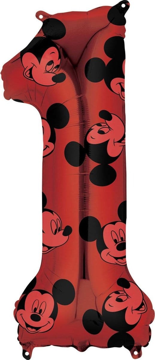 AMSCAN - Mickey cijferfolieballon 66 cm