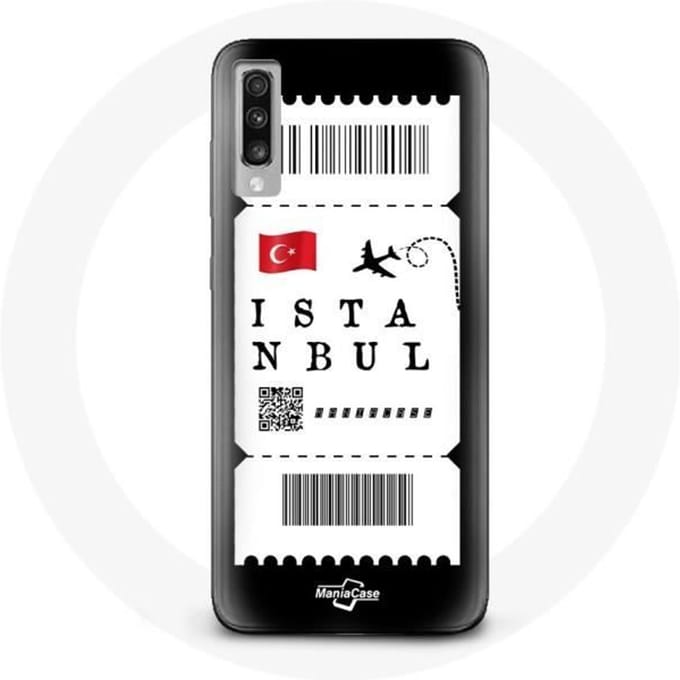 Case voor Samsung Galaxy A70 Vliegticket Istanbul Türkiye