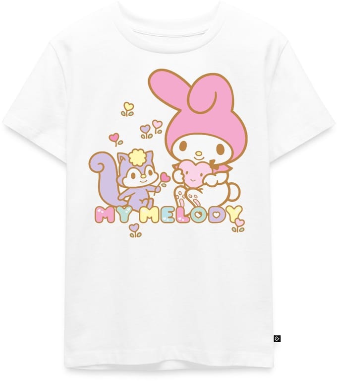 My Melody Plukt Hartbloemen Met Risu Premium T Shirt Kinderen