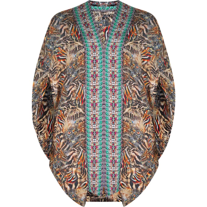 Inoa Golden Eagle Multicoloured Short Kimono
