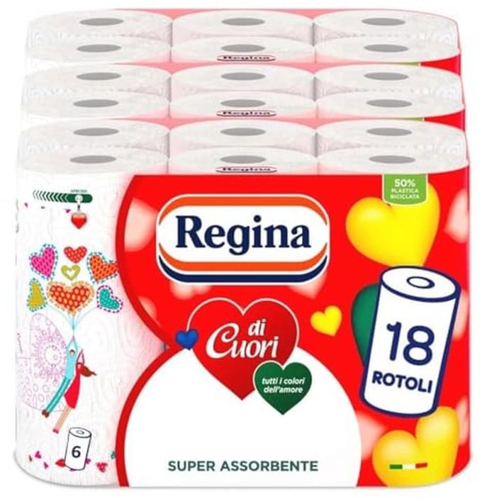 2-laags Keukenpapier met Hoog Absorptievermogen - 18 Rollen van 50 Vellen - FSC-gecertificeerd