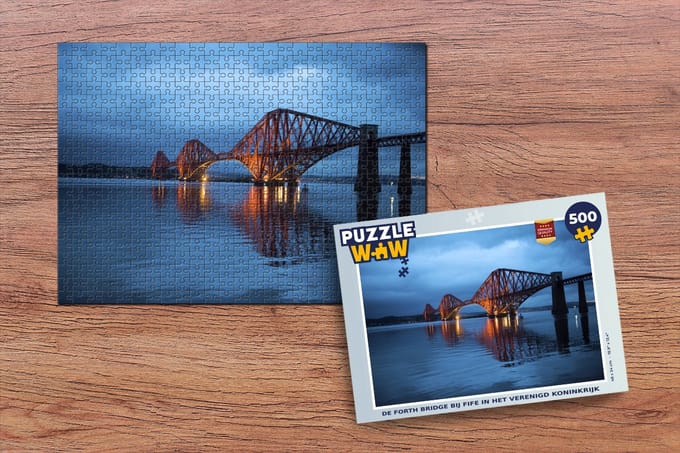 Puzzel De Forth Bridge bij Fife in het Verenigd Koninkrijk - Legpuzzel - Puzzel 500 stukjes