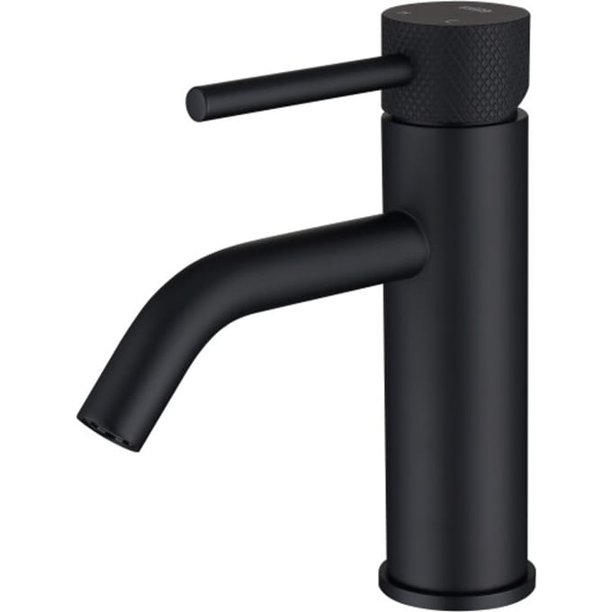 Luzzo® Serru - Messing Wastafelkraan Laag Diamondgrip - Mat Zwart