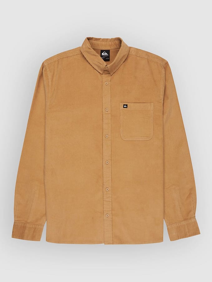 Quiksilver Smoke Trail Cord Overhemd Met Lange Mouwen Bruin L Man