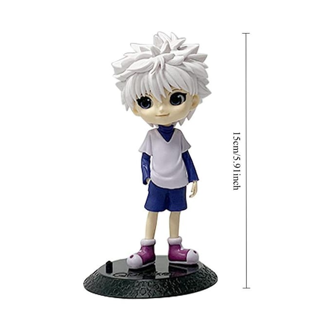15cm HUNTER X HUNTER Figurines Modèle PVC Périphérique Anime Killua Zoldyck GON FREECSS Modèle Collectionneur Décoration de Bureau Cadeau No box gray